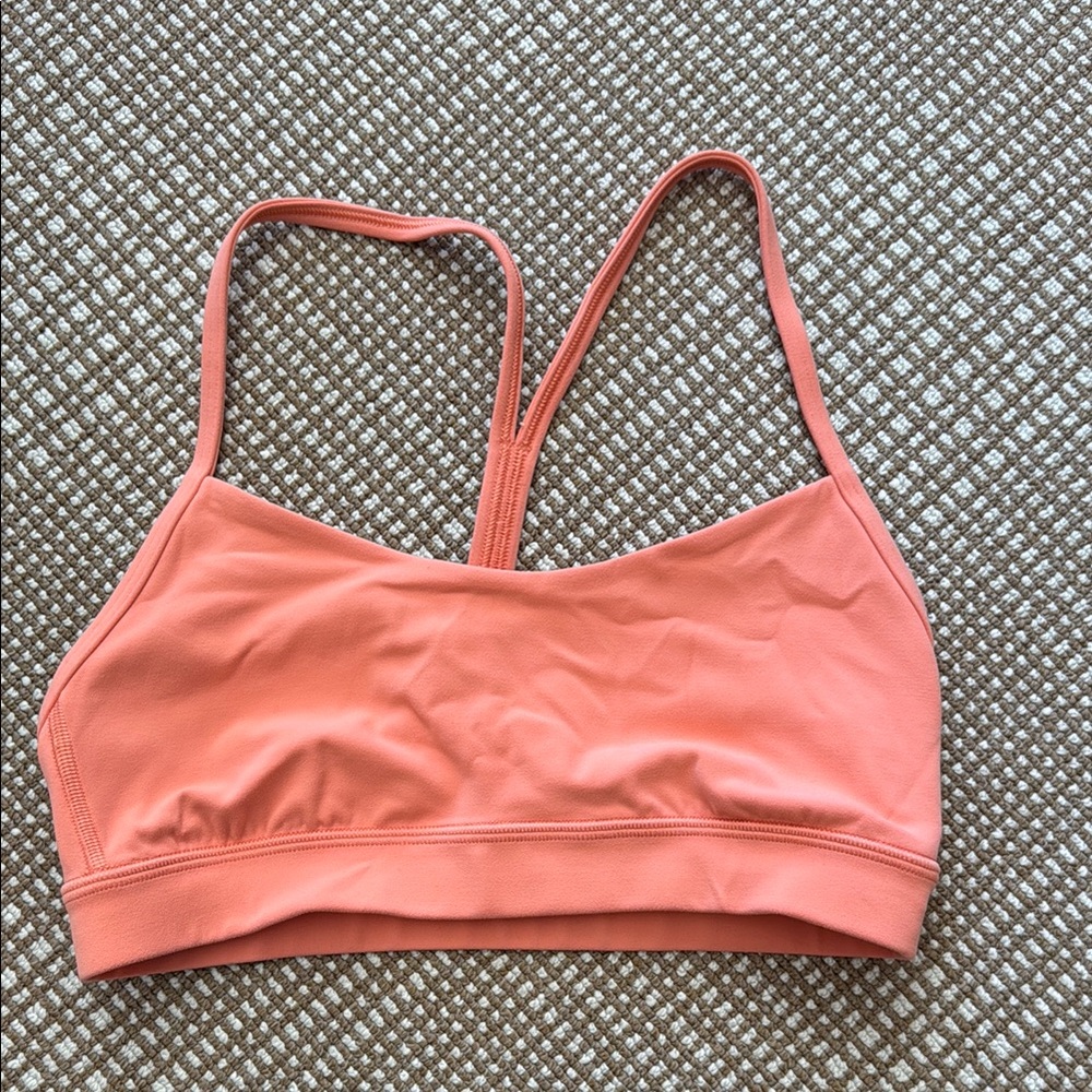 Lightweight Coral Sports Bralette with Slim Straps